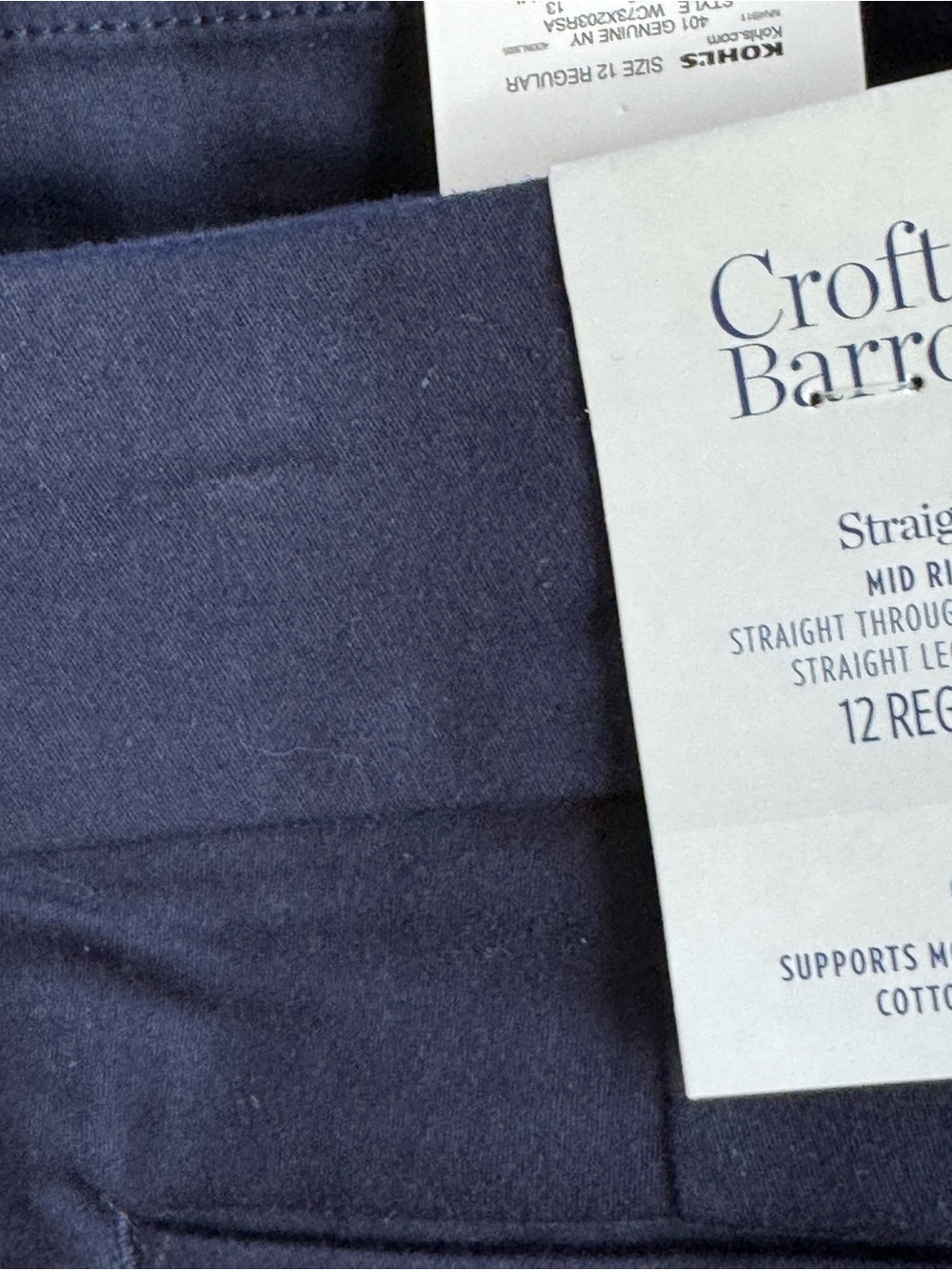 Croft & Barrow Straight Leg Pants- Black, Navy, Teal, Khaki, Red,   BROWN Sold - Picture 7 of 14